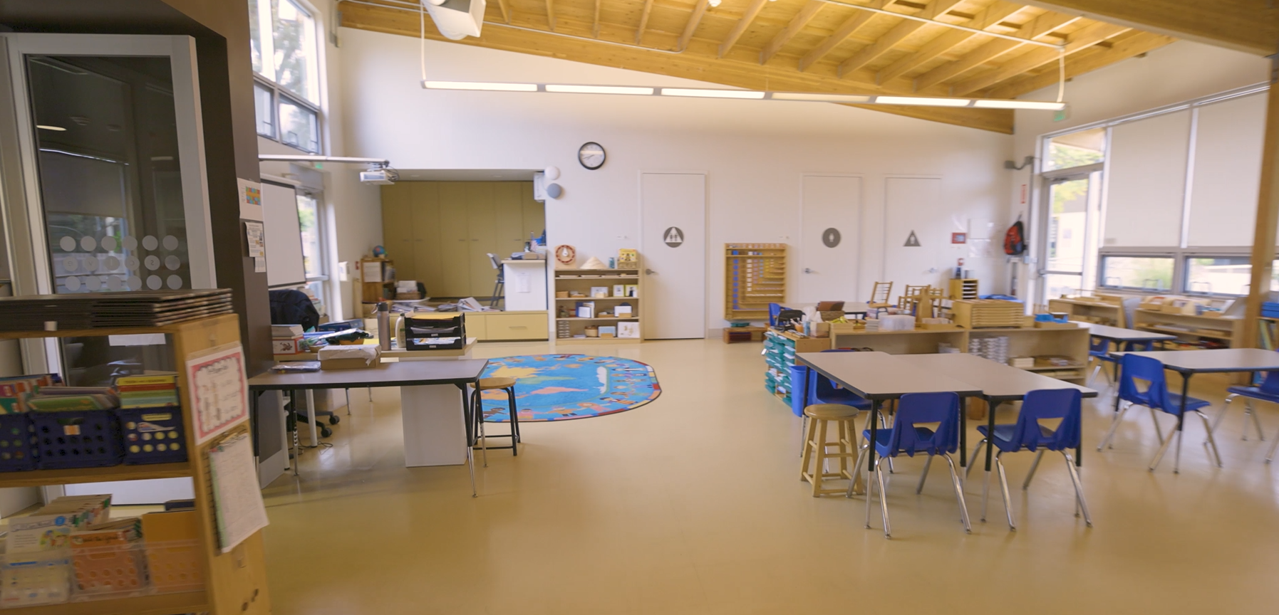 Lower elementary classroom at Country Montessori School in Poway